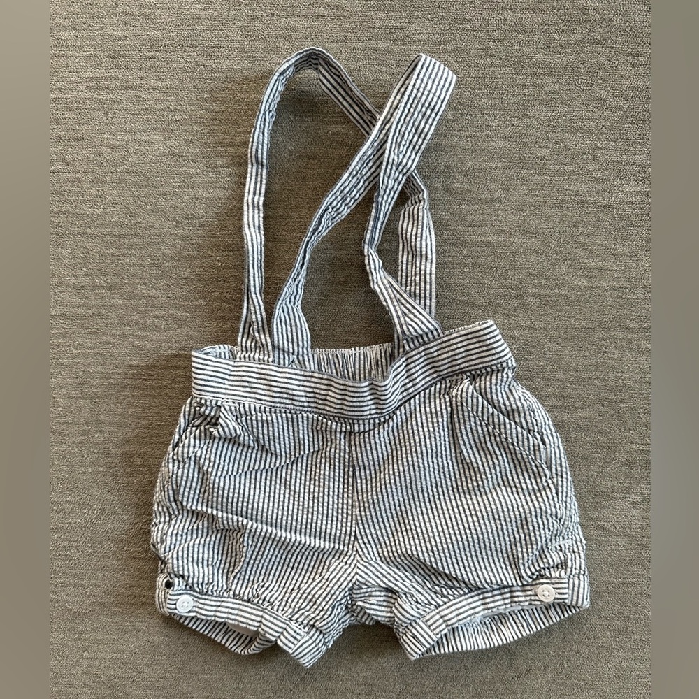 Janie and Jack linen romper outfit 3-6